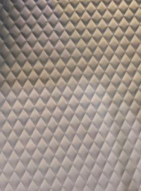 Light gray quilted diamond-pattern leather interior lining option for the Elite Comfort 34D hyperbaric chamber